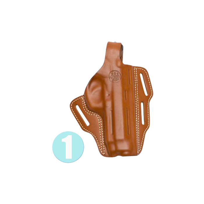 Beretta Brown Leather Holster Model 05 - Demi 3, Right Hand - M9A1