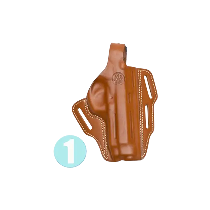 Beretta Brown Leather Holster Model 05 - Demi 3, Right Hand - M9A1