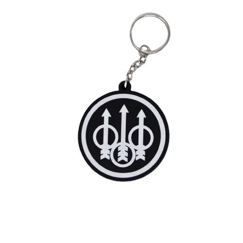 Black and White Beretta Logo Keychain