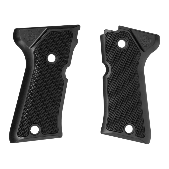 92 96 Black Compact Aluminum Checkered Grips